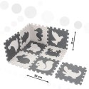 Mata edukacyjna dla dzieci piankowa puzzle 9 elementów 85 x 85 x 1 cm szara
