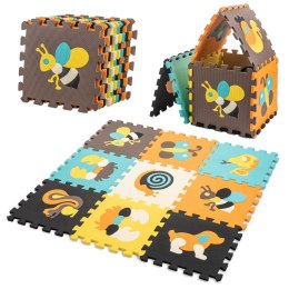 Mata edukacyjna dla dzieci piankowa puzzle zwierzątka 9 elementów 85 x 85 x 1 cm kolorowa