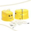 Szczudła dla dzieci do skakania kubełkowe chodaczki równowaga 2 sztuki żółte
