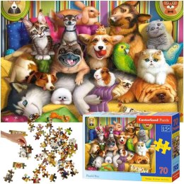 Puzzle układanka 70 elementów Zabawne zwierzęta 5+ CASTORLAND