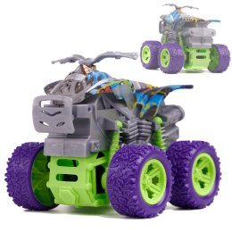 Samochód terenowy Monster Truck z napędem quad zielono-fioletowy 1:36