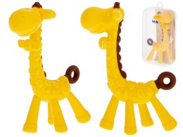 Gryzak silikonowy na ząbkowanie żółta żyrafa