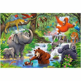 CASTORLAND Puzzle 40 układanka elementów Maxi Jungle Animals - Zwierzęta z Dżungli 4+