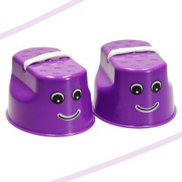Szczudła dla dzieci do skakania kubełkowe chodaczki równowaga 2 sztuki fioletowe