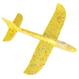 Szybowiec samolot styropianowy 8LED 48x47cm żółty