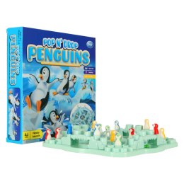 Gra rodzinna planszowa wyścig pingwinów lodowy chińczyk