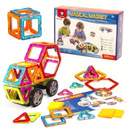 Klocki magnetyczne edukacyjne magical sticks MAGICAL MAGNET 40 elementów