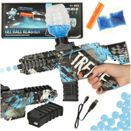 Pistolet na kulki żelowe wodne karabin niebieski zasilanie bateryjne USB 550szt. 7-8mm