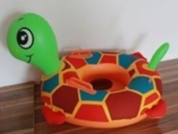 Kółko do pływania dla niemowląt koło pontonik dla dzieci dmuchany z siedziskiem materac żółw 15kg
