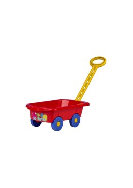 Wózek dla dzieci z rączką do ciągnięcia taczka czerwony