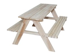 Ławka dla dzieci ogrodowa stolik drewniany 92 x 78 x 52cm