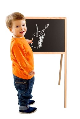 Tablica dla dzieci kredowa magnetyczna liczydło szara 43 x 50 x 84 cm