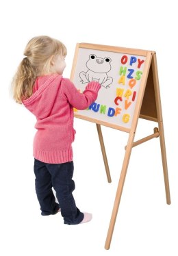 Tablica dla dzieci kredowa magnetyczna liczydło szara 43 x 50 x 84 cm