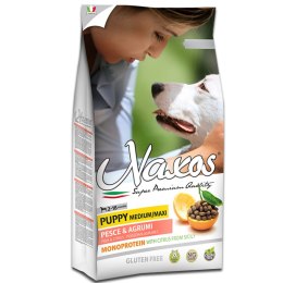 Naxos Puppy Medium/Maxi Ryba Karma Bezglutenowa i Monobiałkowa dla psów ras średnich i dużych 12kg Naxos