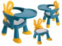Krzesełko dla dziecka do karmienia żółto-niebieski