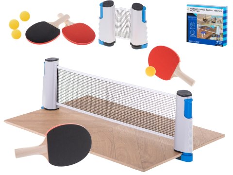 Zestaw dla dzieci do tenisa stołowego paletki + siatka do ping ponga rozkładana